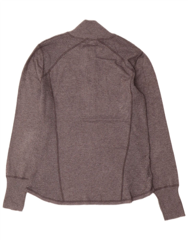Eddie Bauer Pull à col zippé pour femme UK 16 Large Gris