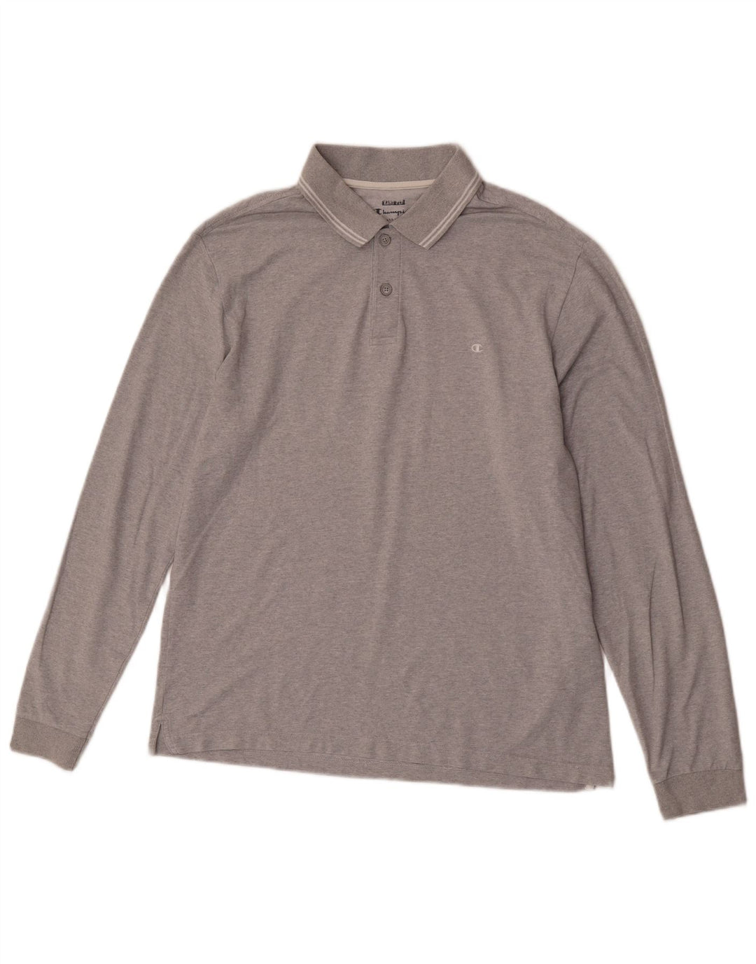 Champion Polo à manches longues pour hommes, grand coton gris