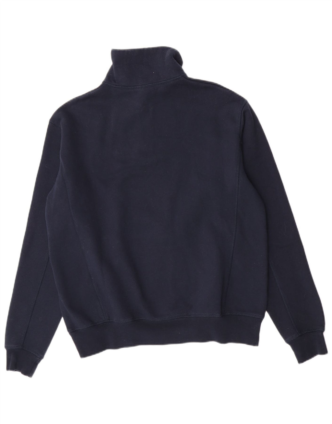 Zara Homme Zip Neck Sweatshirt Jumper Petit Bleu Marine Polyester