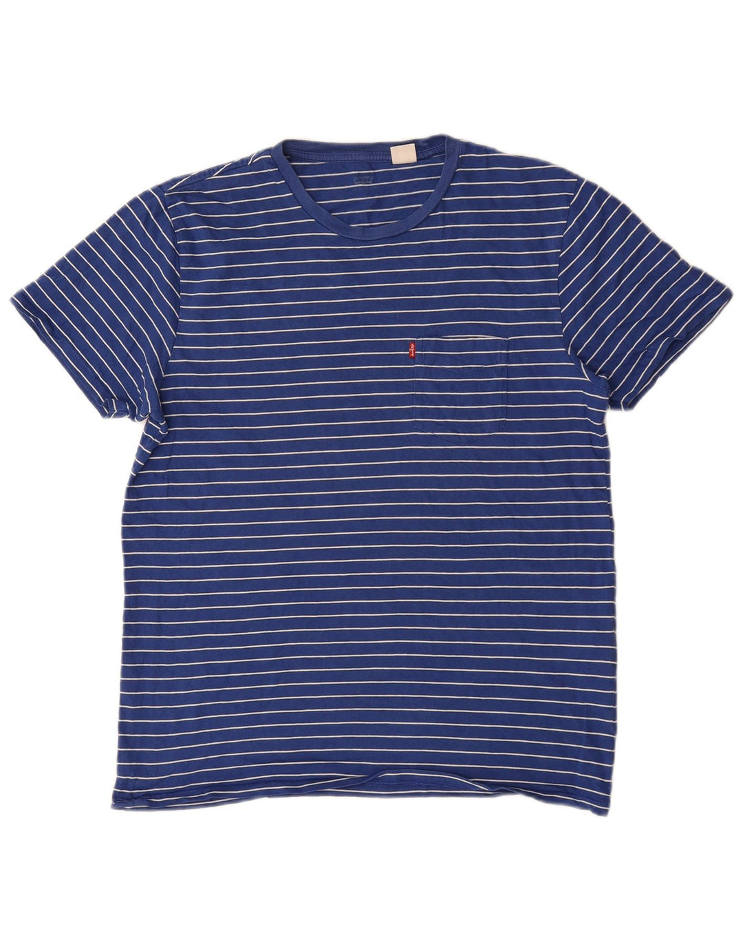 Levi's T-Shirt Homme Bleu Moyen Rayé Coton