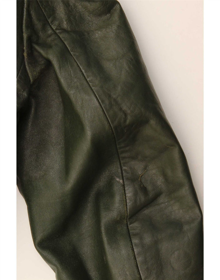 Veste en cuir homme vintage IT 52 XL Kaki