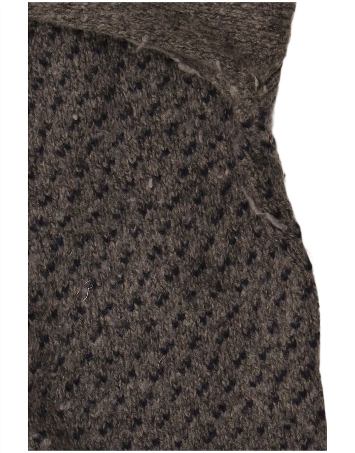 White Stuff Pull Col Ras du Cou XL Homme Gris Laine d'Agneau Pois