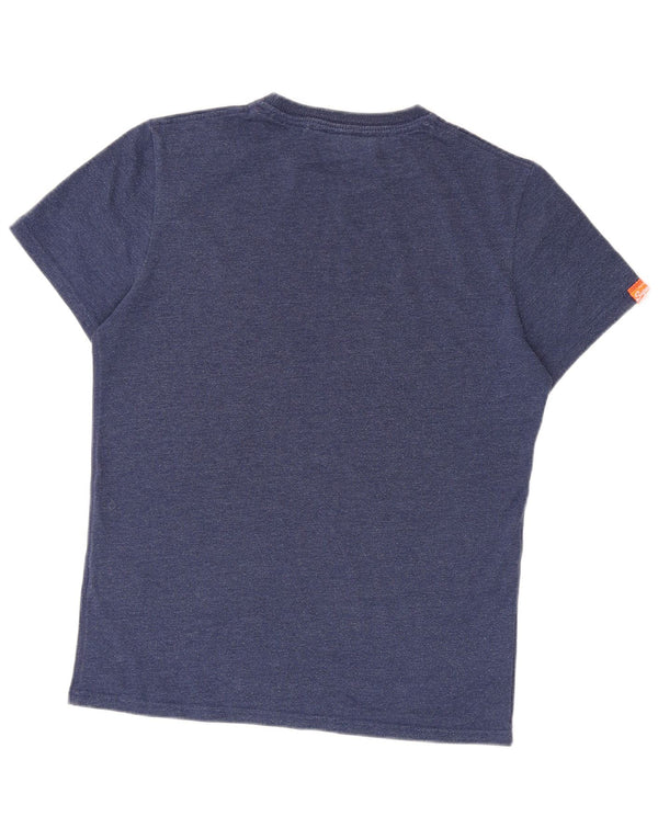 Superdry T-Shirt Graphique Homme Grand Bleu Coton