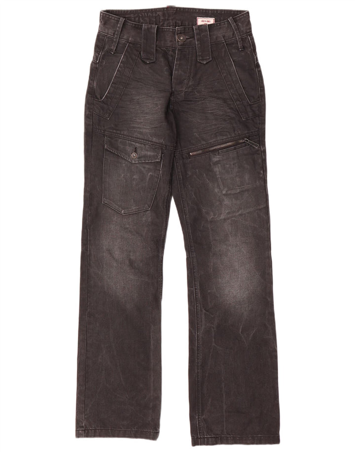 Jack & Jones Jean Cargo Droit Homme W28 L32 Gris Coton