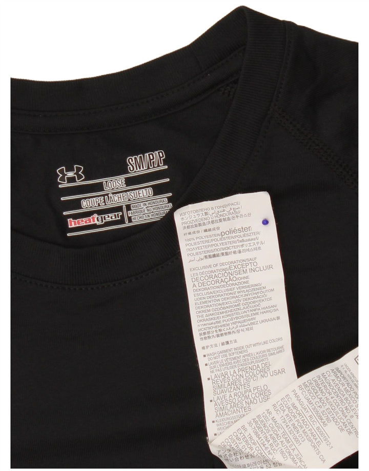 Under Armour Heat Gear Graphic T-Shirt Haut Petit Noir Polyester