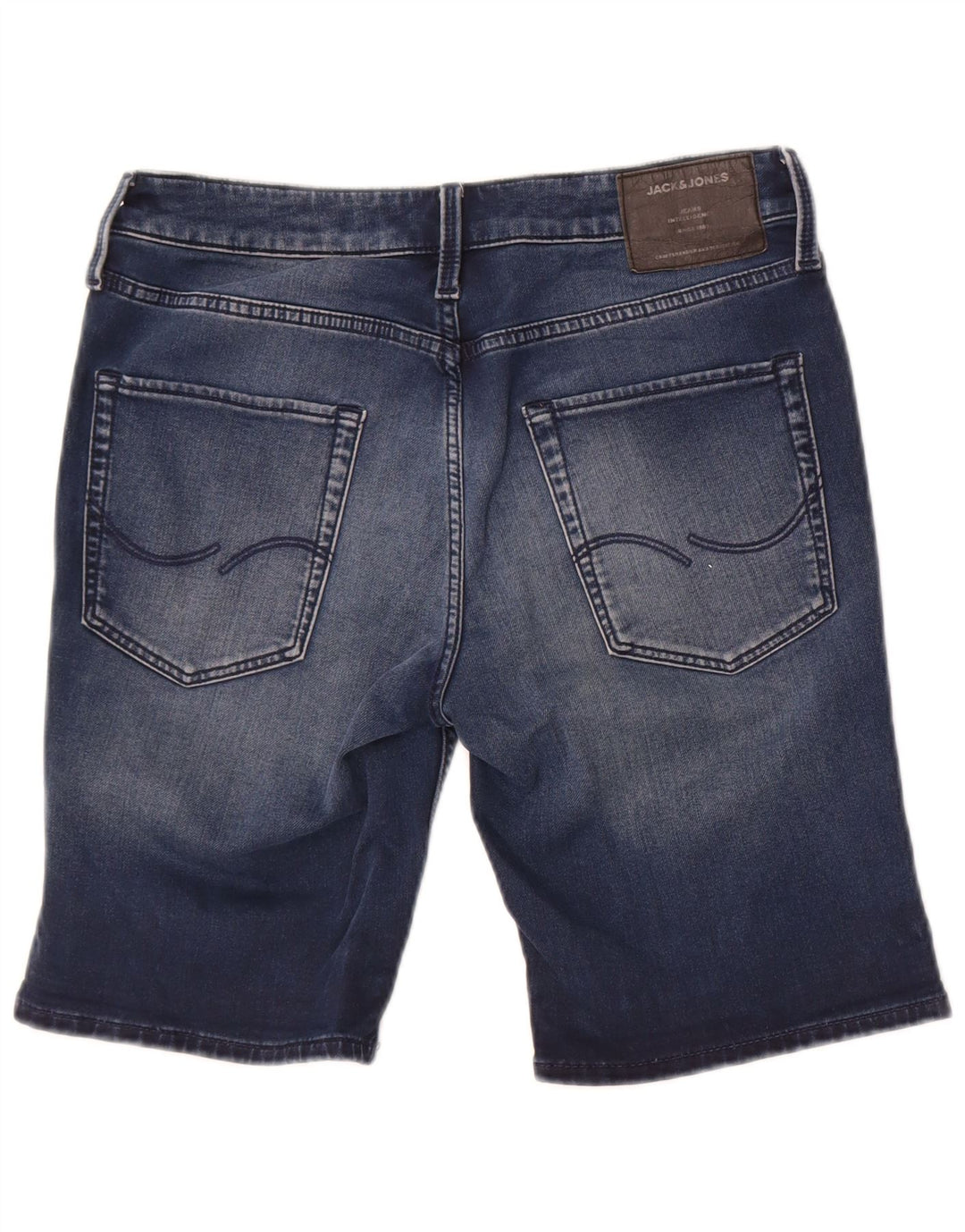 Jack & Jones Short en jean pour homme Small W29 Bleu Coton