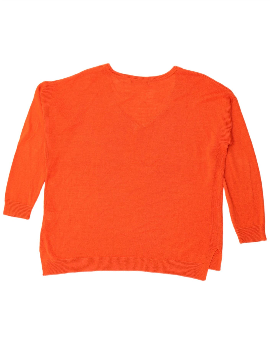 Marks & Spencer Pull surdimensionné à col en V pour femme UK 14 Large Orange