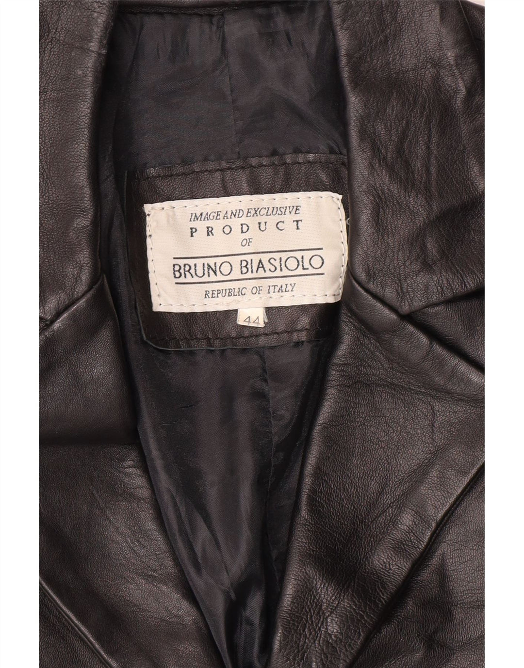 veste en cuir femme vintage IT 44 Medium Black Classic