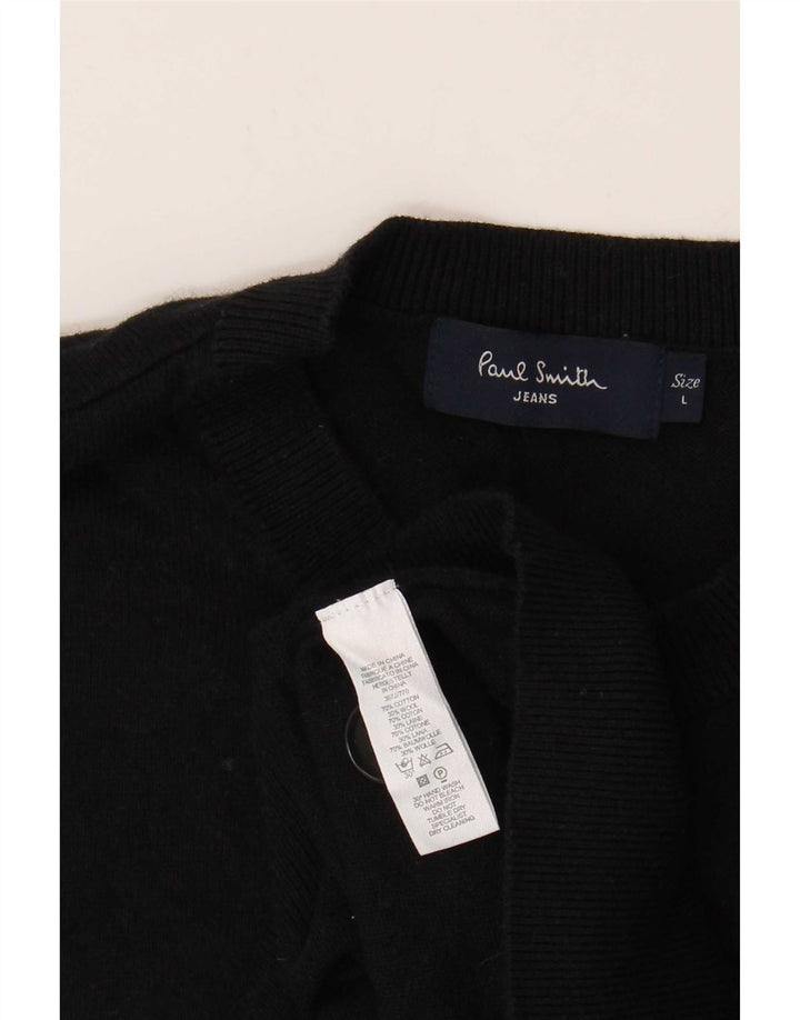 Paul Smith Pull à col rond pour homme en coton noir Large