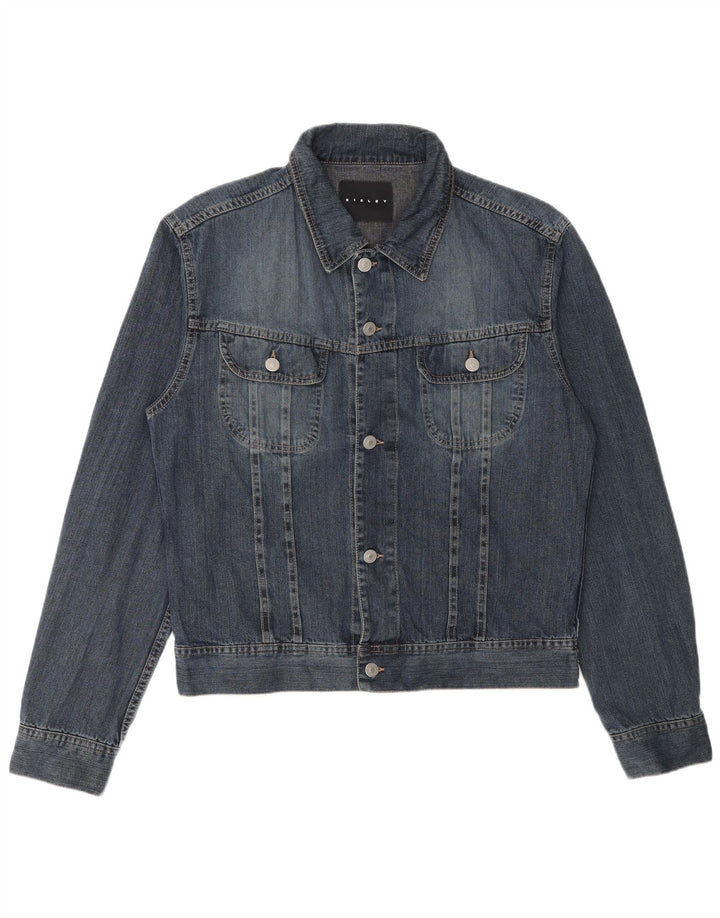 Sisley Veste en Jean Homme UK 40 Large Bleu Coton