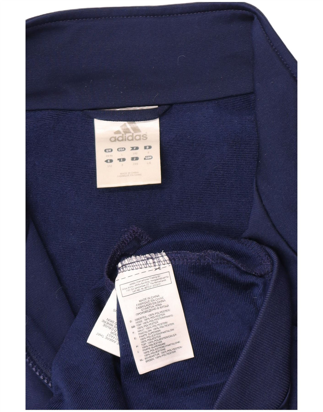 Adidas Veste de survêtement graphique pour homme UK 44/46 Large Bleu marine Polyester