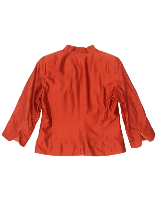 Luisa Spagnoli Veste blazer à manches 3/4 et fermeture éclair pour femme IT 46 Large Rouge