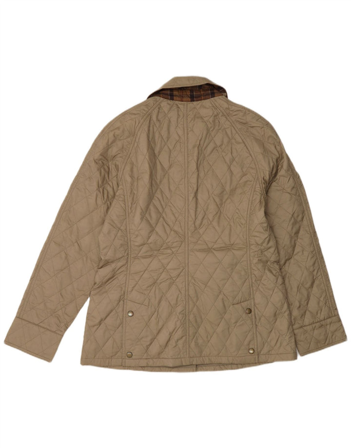 Barbour Veste matelassée pour femme UK 12 Medium Beige Polyamide
