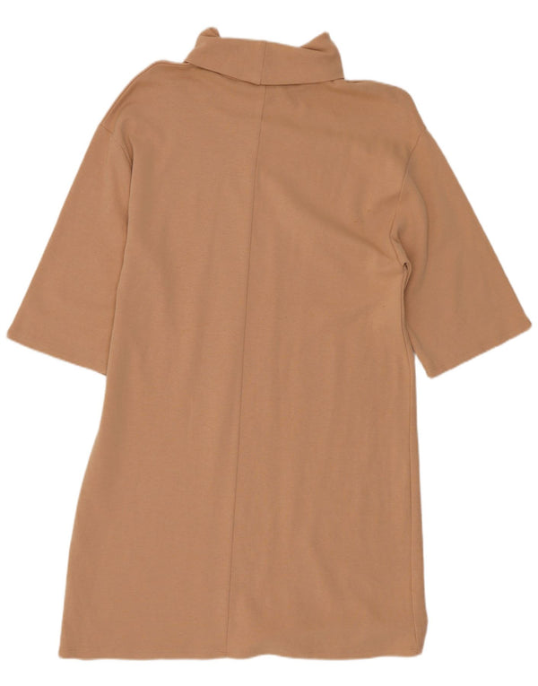 Zara Robe droite à manches 1/2 pour femme UK 8 Small Beige