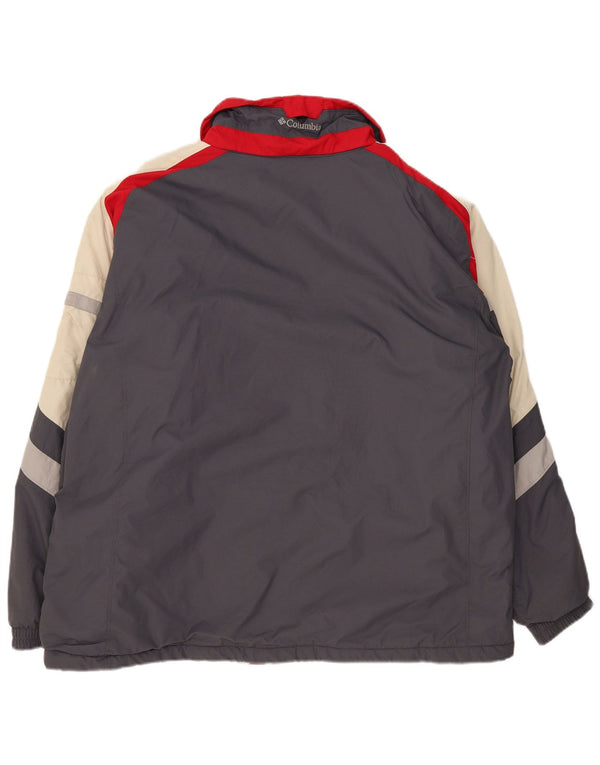 Columbia Veste coupe-vent pour homme UK 44 2XL Gris Colorblock Nylon