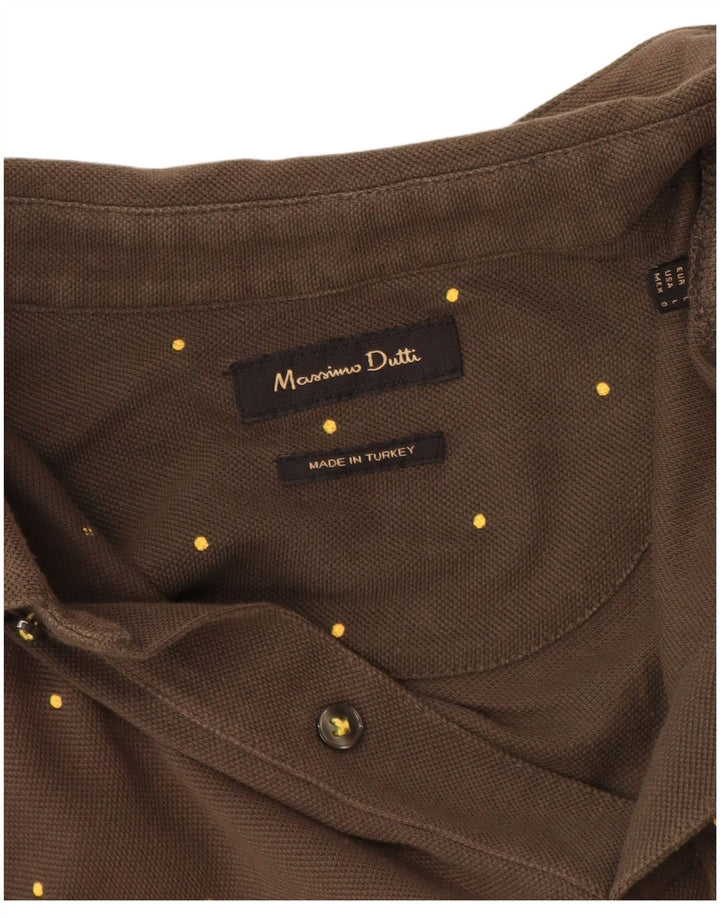 Massimo Dutti Polo Homme Large Kaki Repéré