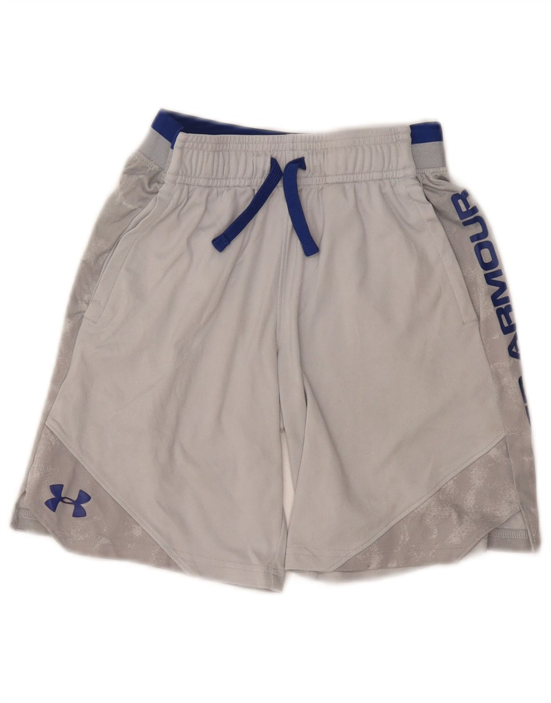 Under Armour Short de sport Heat Gear pour garçon 7-8 ans Petit Gris Colorblock