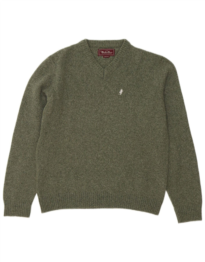 MARLBORO CLASSICS Pull Col V Homme Vert Moyen