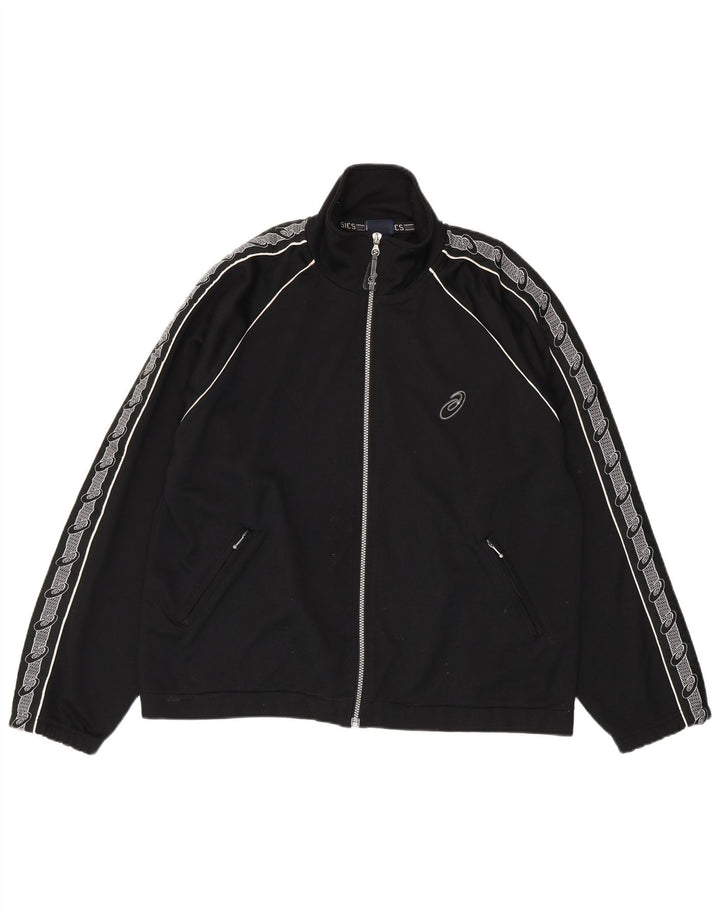 Asics Veste de Survêtement Graphique Homme Noir Moyen Polyester Colorblock