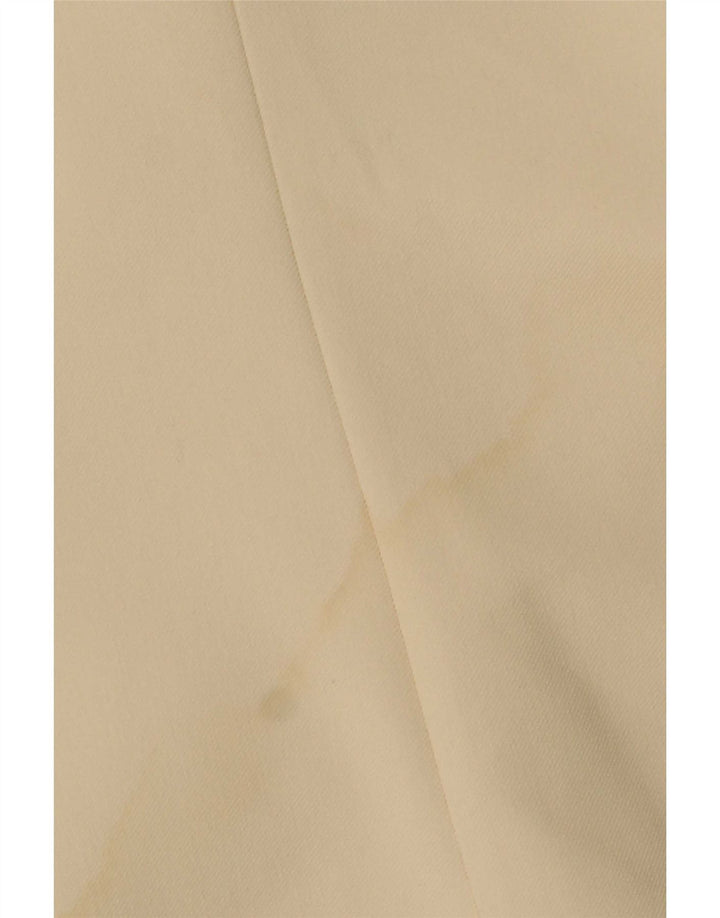 Zara Veste Blazer Double Boutonnage Femme UK 14 XL Polyester Blanc Cassé