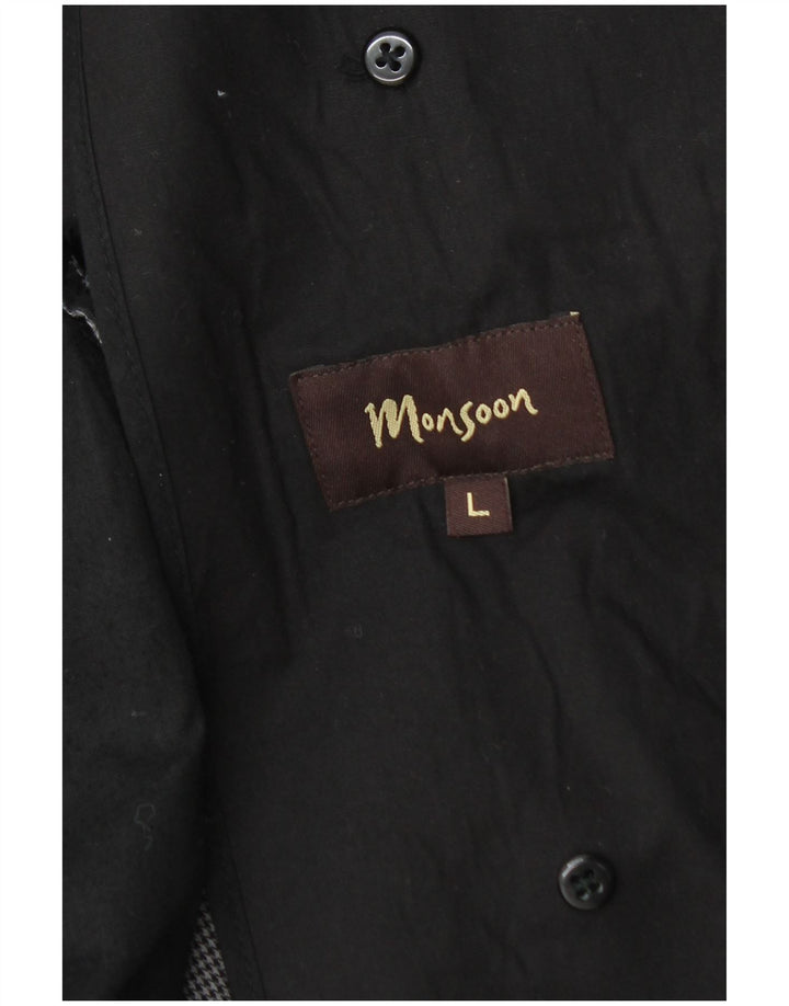 Monsoon Caban Homme UK 40 Grand Coton Noir