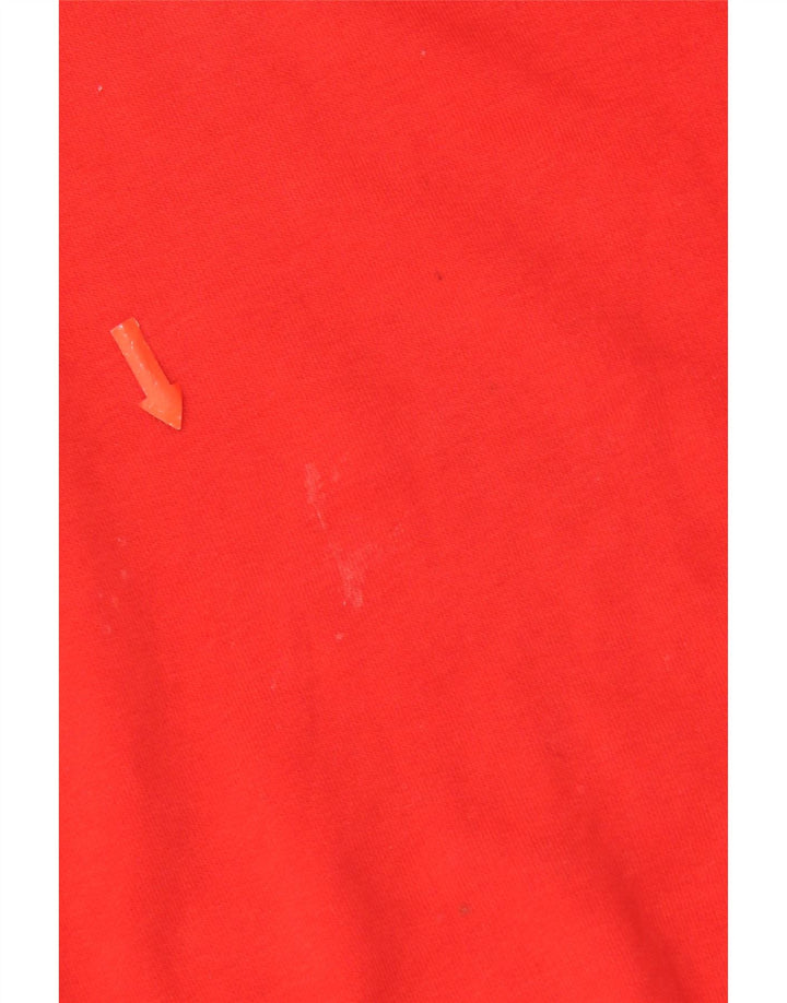 Puma Sweat-shirt graphique pour homme en coton color block Rouge Taille S