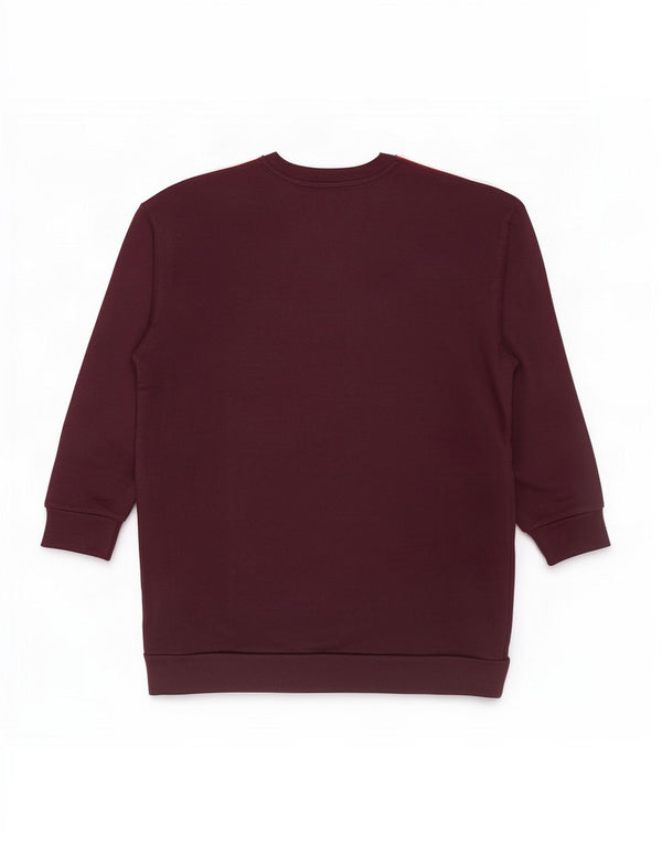 Adidas Robe pull surdimensionnée pour femme UK 12 Bordeaux moyen