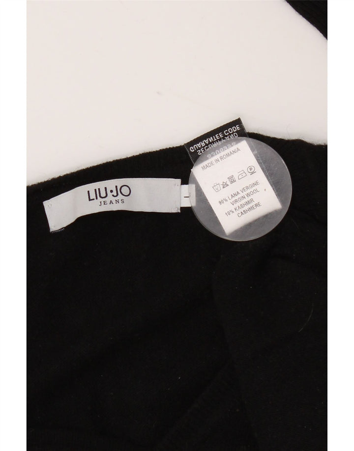 Liu Jo Pull col V pour homme en laine vierge noire Large