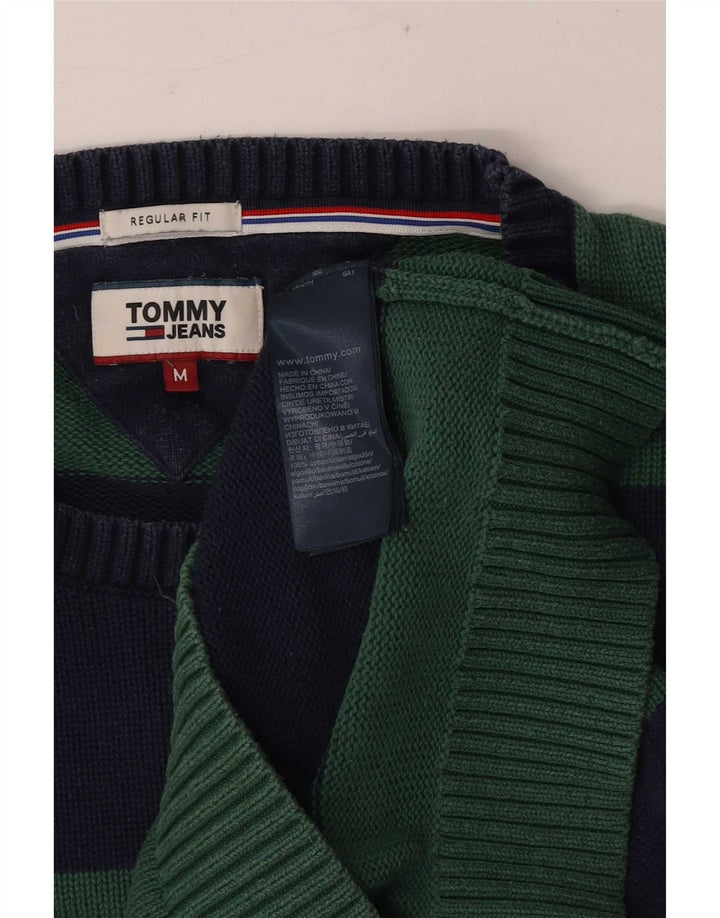 Tommy Hilfiger Pull col rond homme rayé vert moyen