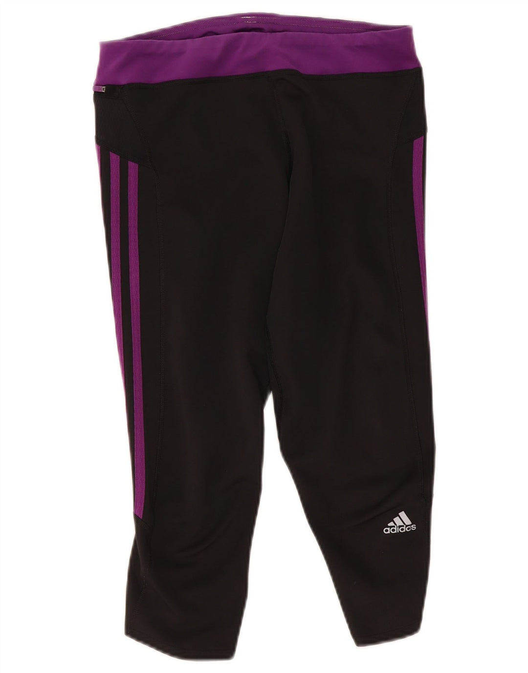 Adidas Climalite Capri Leggings UK 12 Medium Noir Colorblock pour femme