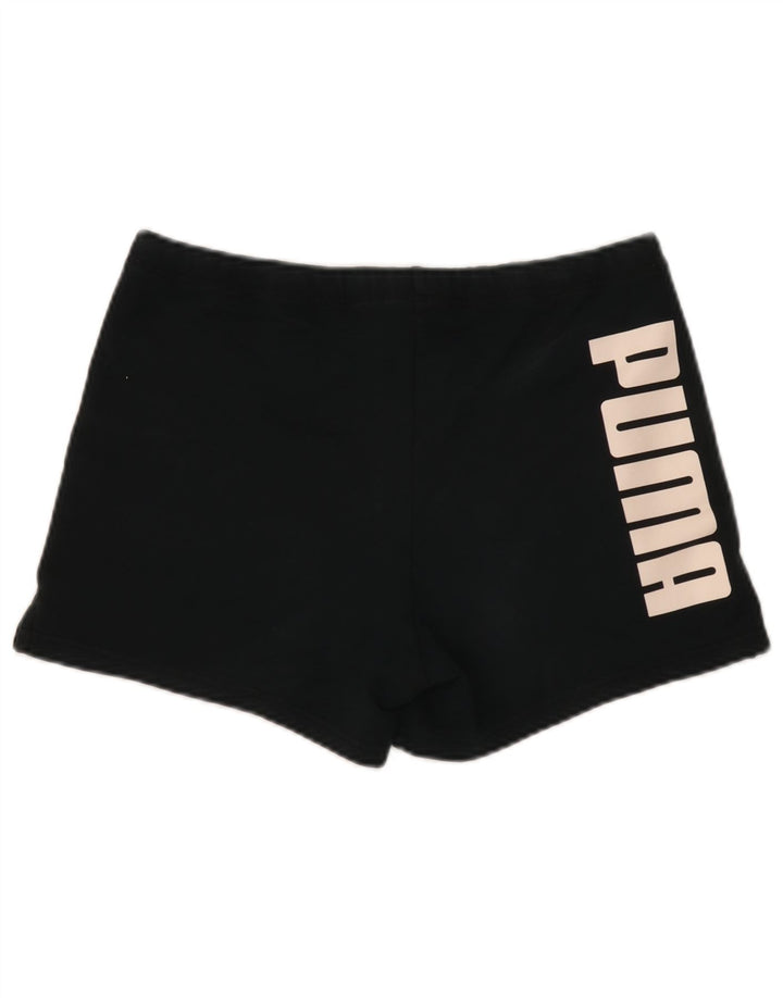 Puma Short de sport graphique pour femme UK 8 Small Noir