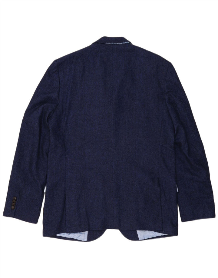 Marks & Spencer Veste blazer à 2 boutons pour homme UK 44 XL Bleu marine à chevrons