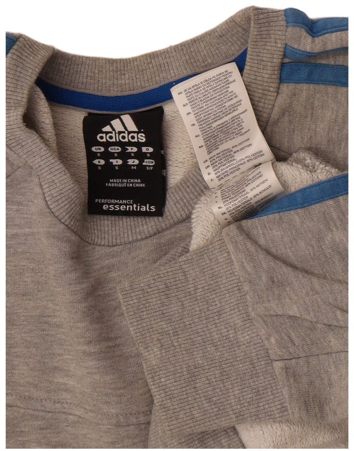 Adidas Sweat-shirt pour homme en coton moucheté petit gris