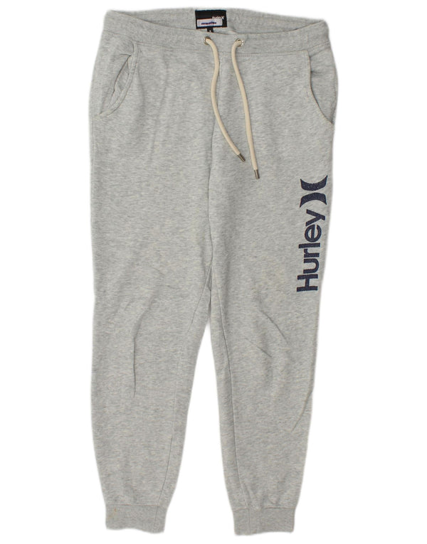 Hurley Pantalon de survêtement graphique pour homme en coton moucheté petit gris