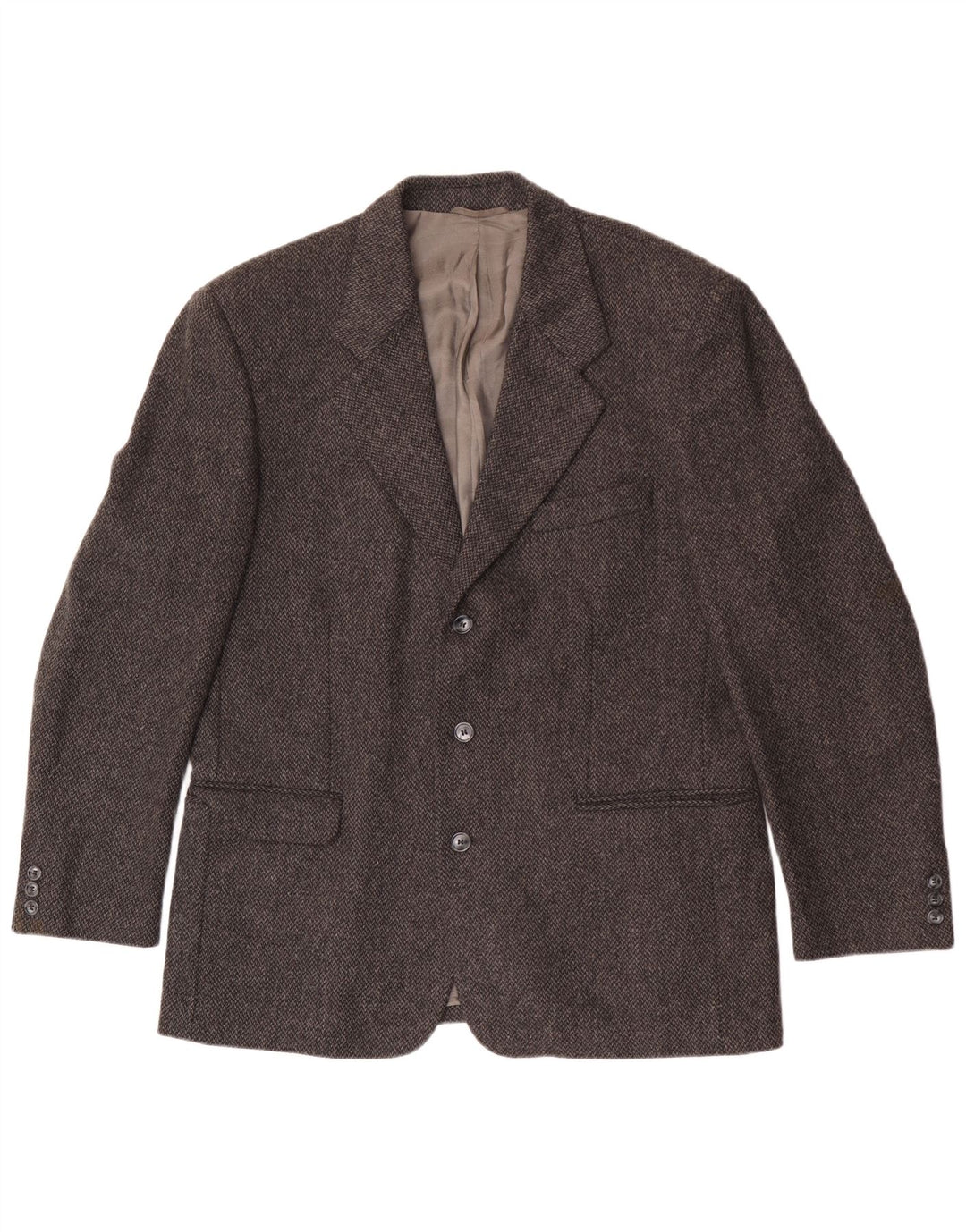 Stefanel Veste Blazer 3 Boutons Homme IT 52 XL Gris Laine