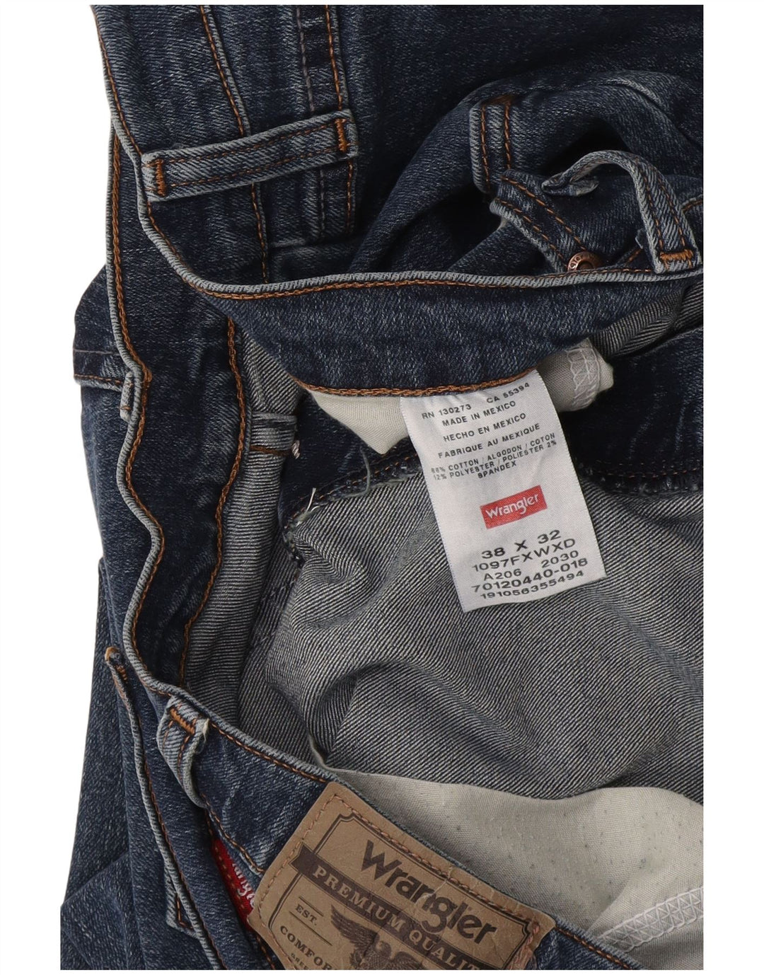 Wrangler Jean droit homme W38 L32 bleu coton