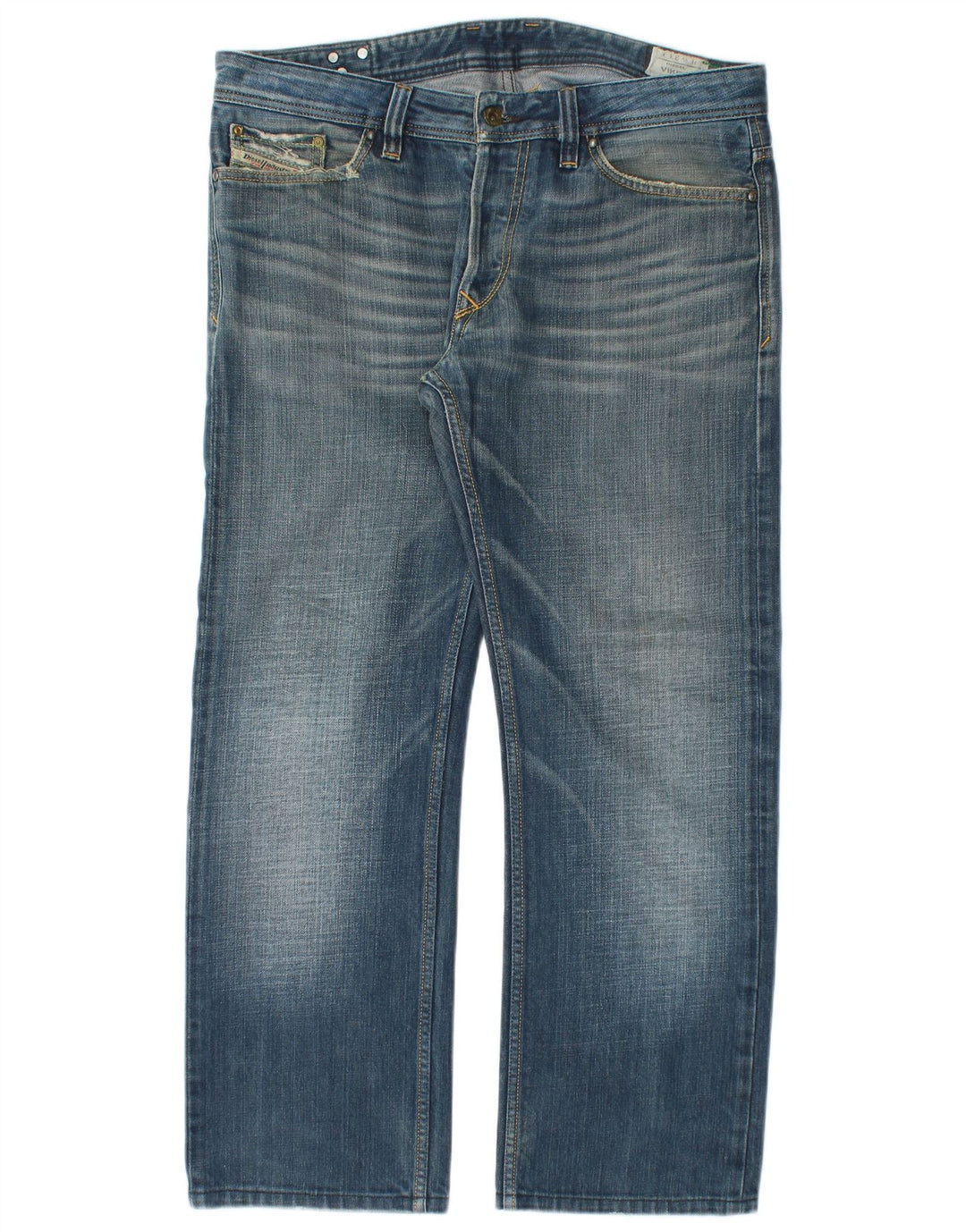 Diesel Jean Droit Homme W33 L28 Bleu Coton