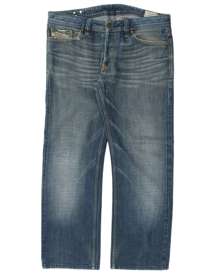 Diesel Jean Droit Homme W33 L28 Bleu Coton