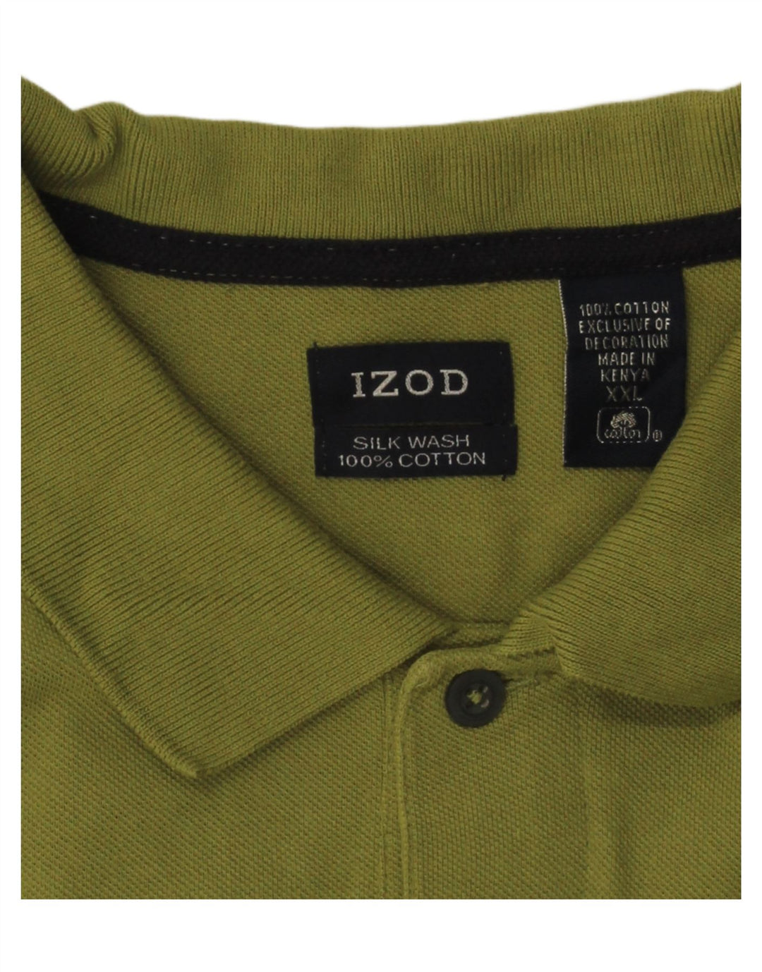 IZOD Mens Polo Shirt 2XL Green Cotton Vintage Izod and Second-Hand Izod from Messina Hembry 