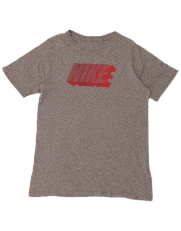 Nike T-Shirt Graphique Fille 13-14 Ans XL Gris Chiné Coton