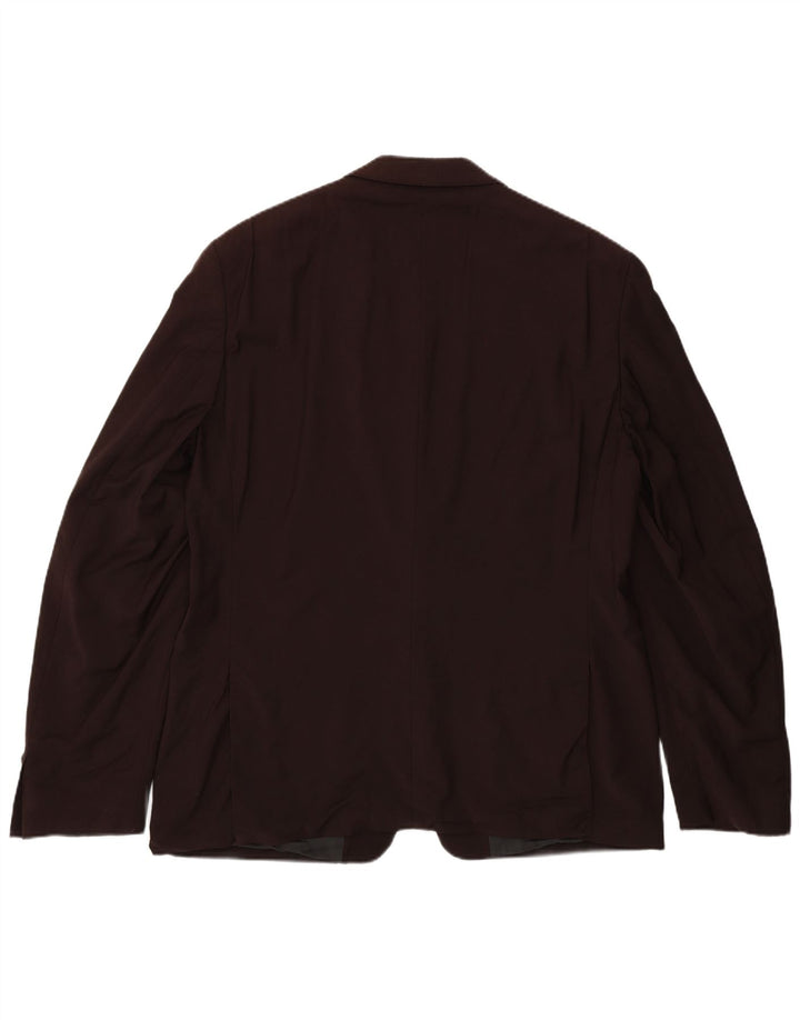 Calvin Klein Veste blazer à 2 boutons coupe régulière pour homme UK 44 2XL Bordeaux