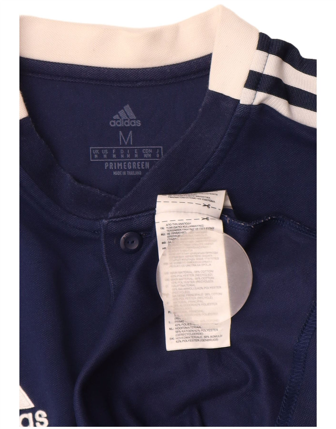 ADIDAS Hommes Leeds United Football Club T-Shirt Top Bleu Marine Moyen Coton