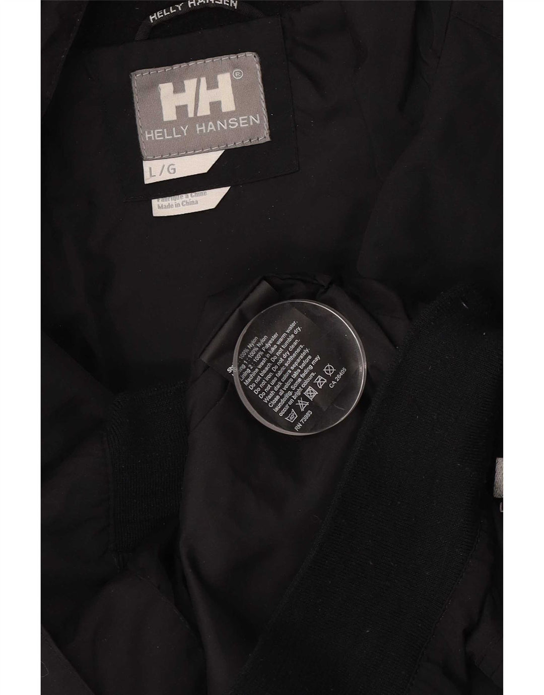 Helly Hansen Veste Bomber Homme UK 40 Large Noir Nylon