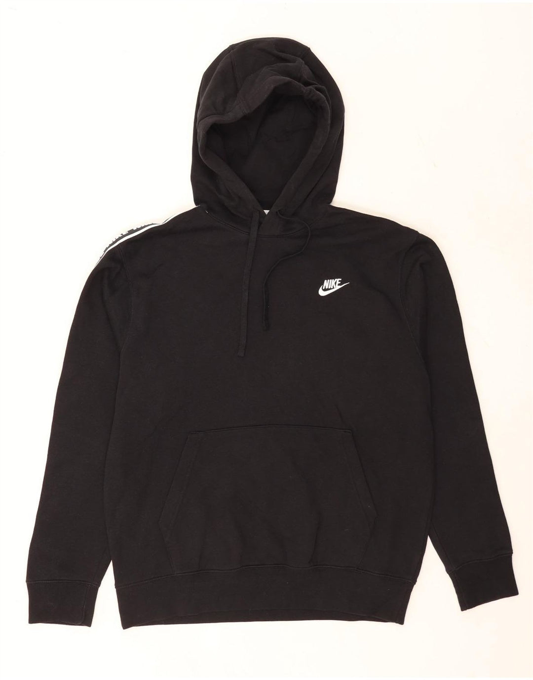 Nike Pull à capuche graphique en coton noir moyen pour homme