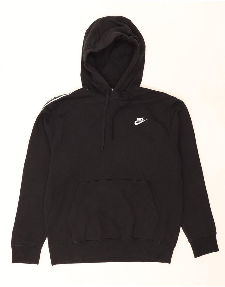 Nike Pull à capuche graphique en coton noir moyen pour homme
