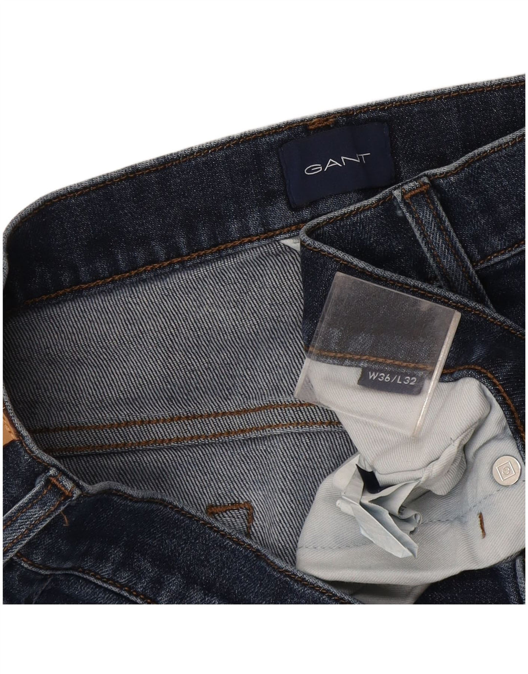 Gant Jean Slim Homme W36 L32 Bleu Coton