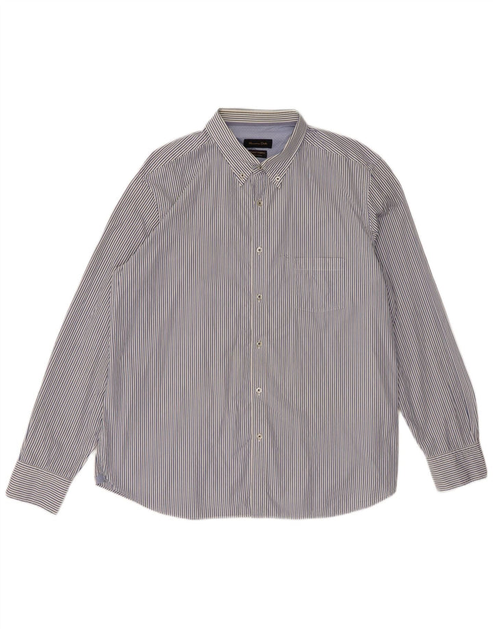 Massimo Dutti Chemise Homme 2XL Bleu Rayé