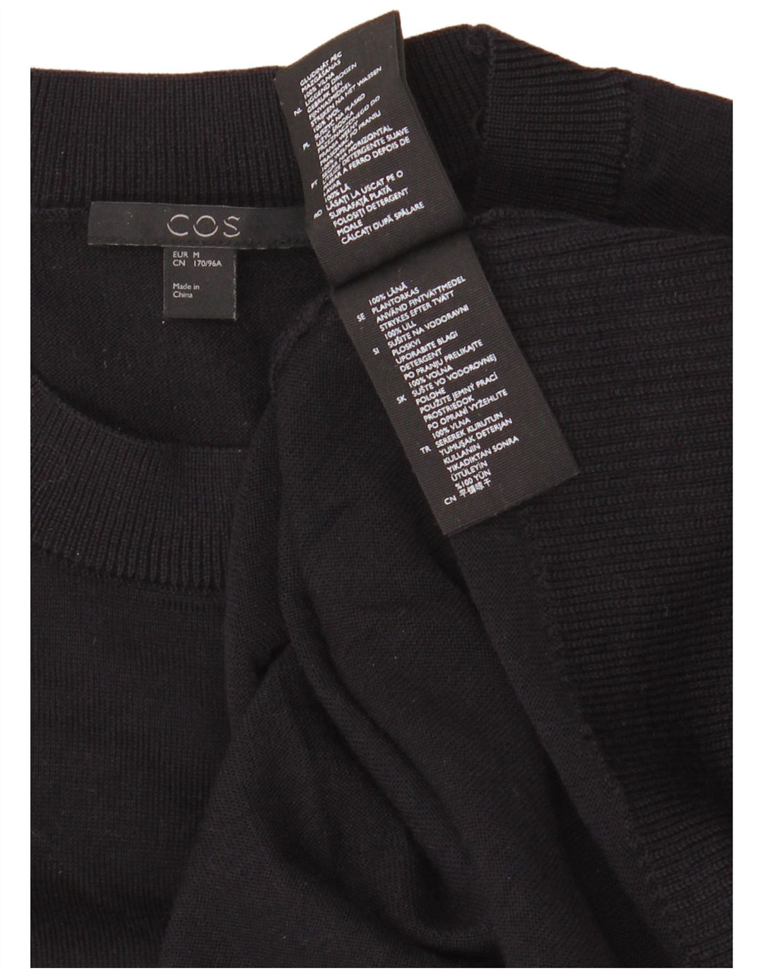 Cos Robe pull femme UK 44 Laine bleu marine moyen