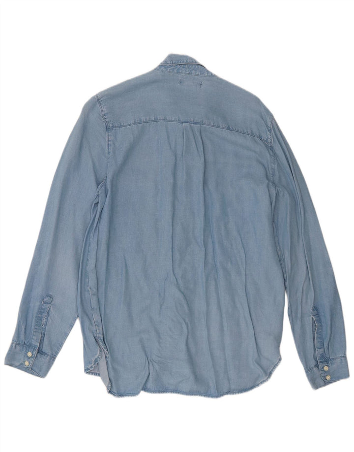 Gap Chemise en jean pour femme UK 14 Bleu moyen Lyocell