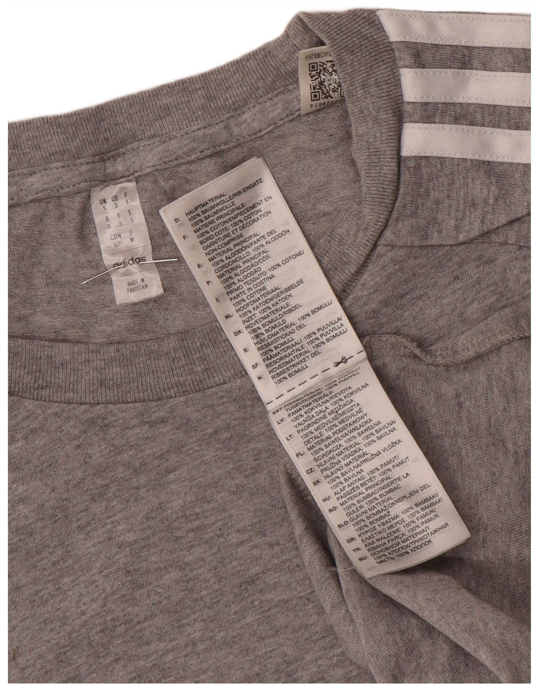 Adidas T-Shirt Homme Haut Petit Gris Moucheté Coton